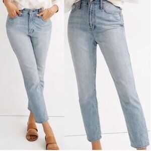 Madewell Light Wash Straight Leg Jeans